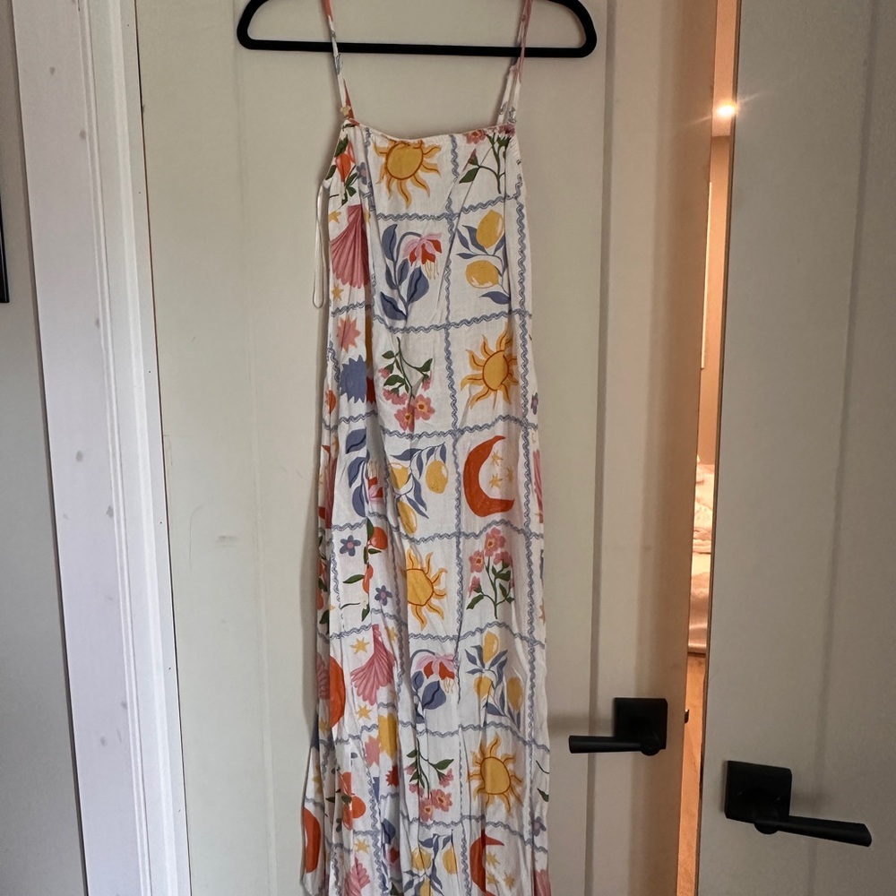 Anthropologie Paper Heart Floral Sun and Moon Print Maxi Dress
